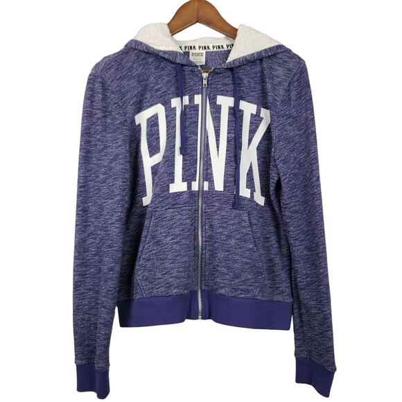 PINK Hooded Fleece Jacket - S - Picture 1 of 5